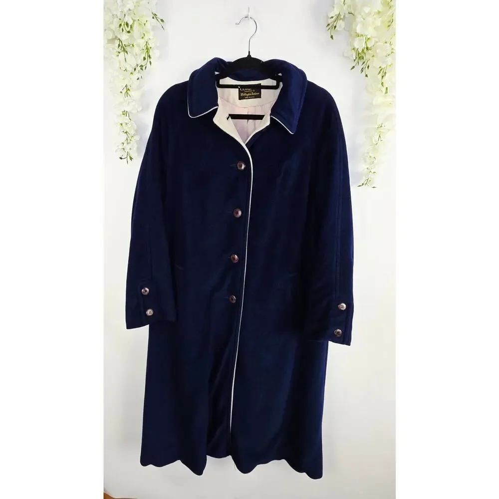 Cordana Wellington Fashion Long Coat Medium Blue Retro Vintage Classic Old Money